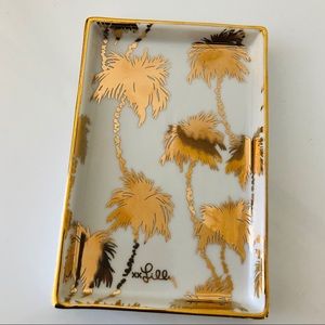 🌴 Lilly Pulitzer Palm Tree Jewelry Tray